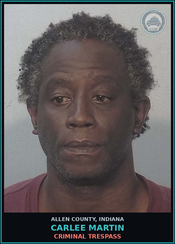 Booking mugshot of Carlee Martin in Allen County