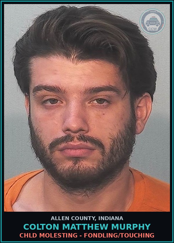 Booking mugshot of Colton Matthew Murphy in Allen County
