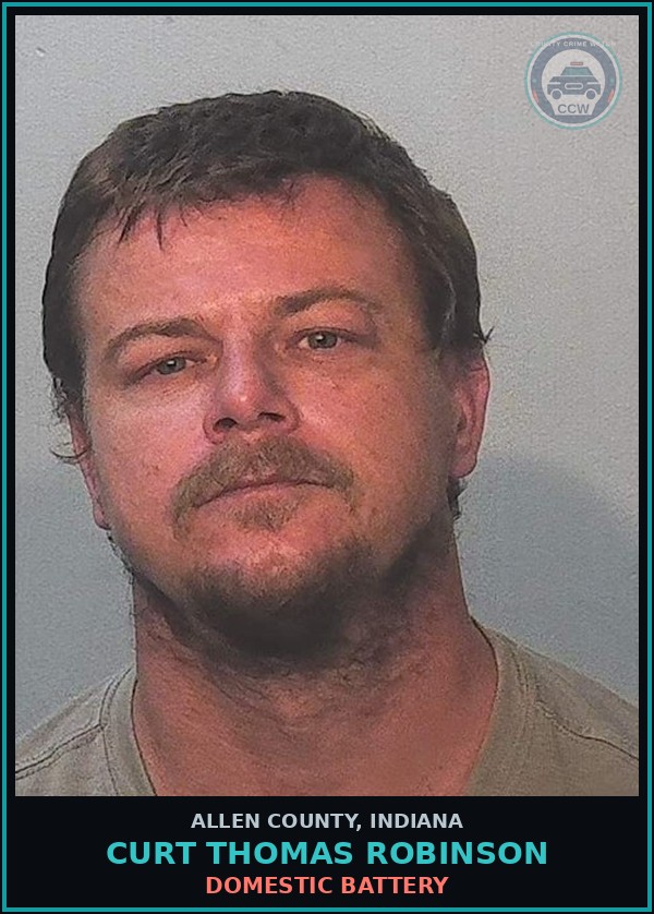 Booking mugshot of Curt Thomas Robinson in Allen County