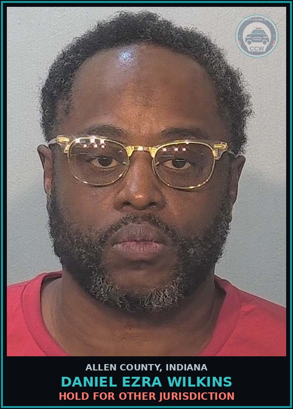 Booking mugshot of Daniel Ezra Wilkins in Allen County
