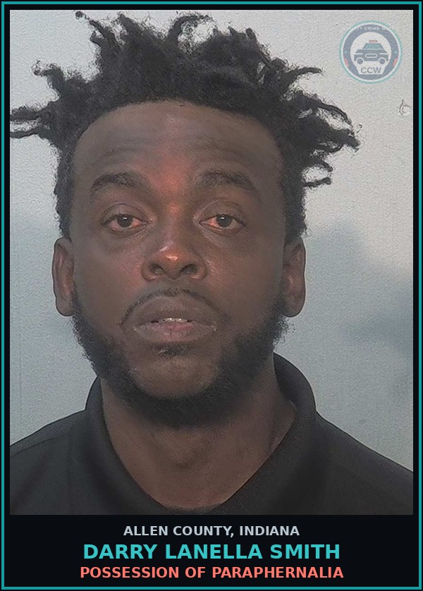 Booking mugshot of Darry Lanella Smith in Allen County