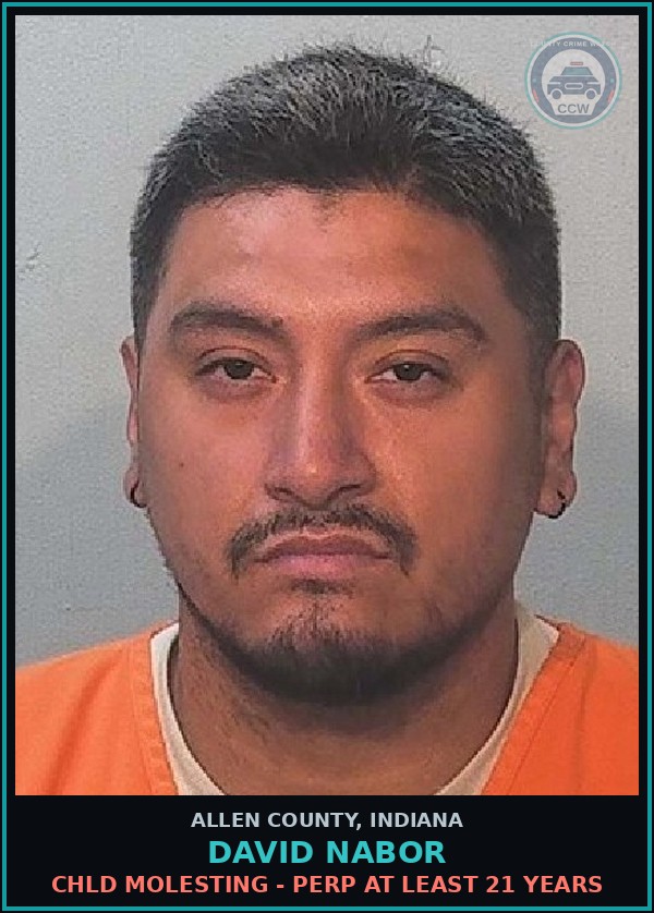 Booking mugshot of David Nabor in Allen County