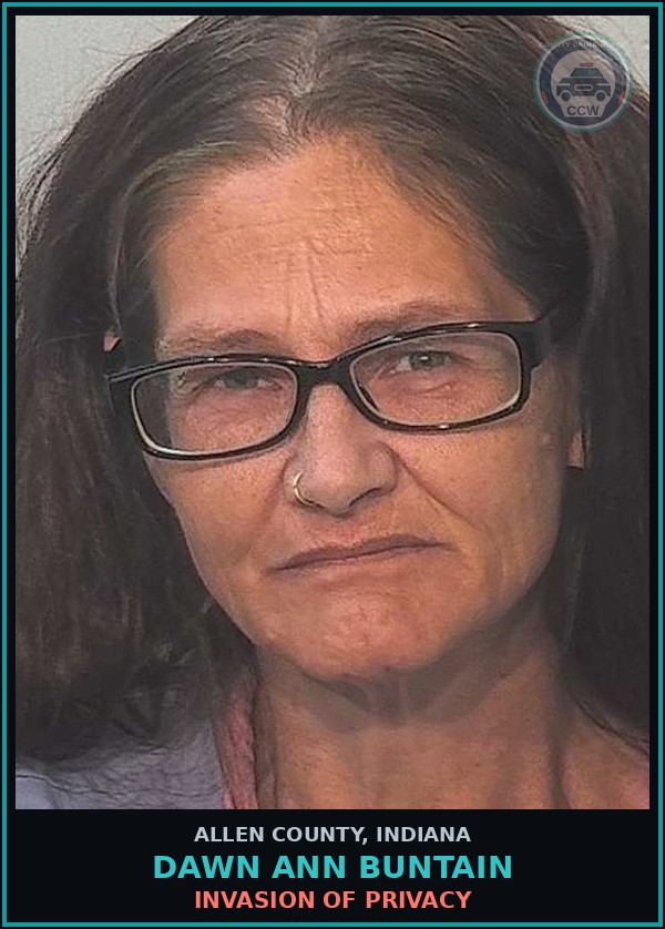 Booking mugshot of Dawn Ann Buntain in Allen County