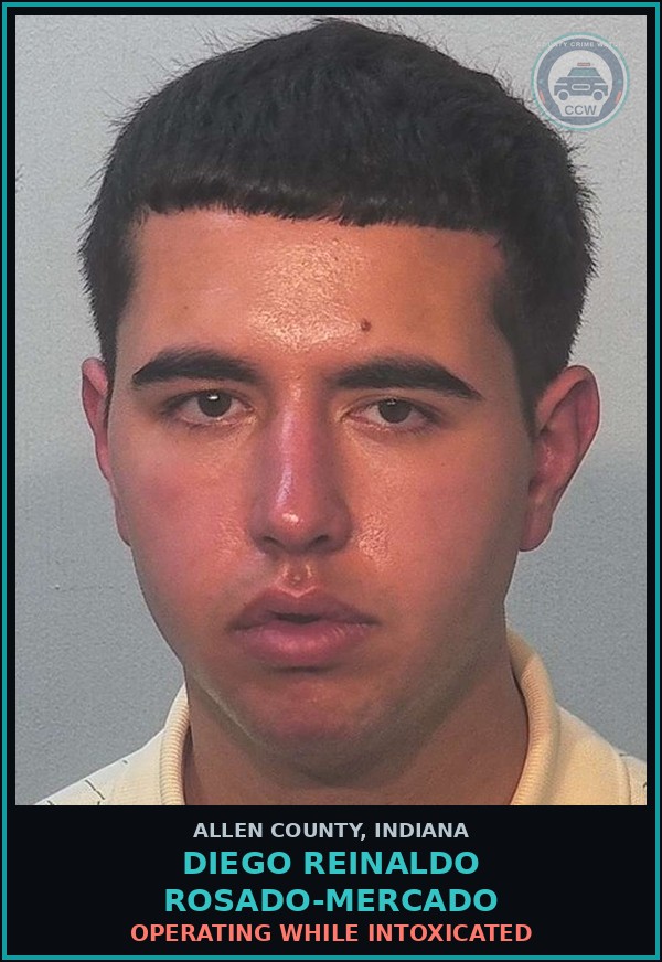 Booking mugshot of Diego Reinaldo Rosado-Mercado in Allen County