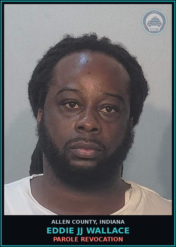 Booking mugshot of Eddie Jj Wallace in Allen County