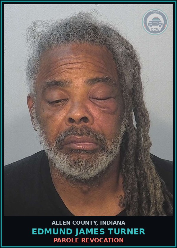 Booking mugshot of Edmund James Turner in Allen County