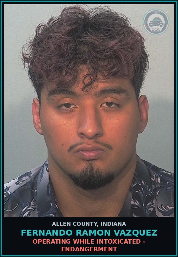 Booking mugshot of Fernando Ramon Vazquez in Allen County