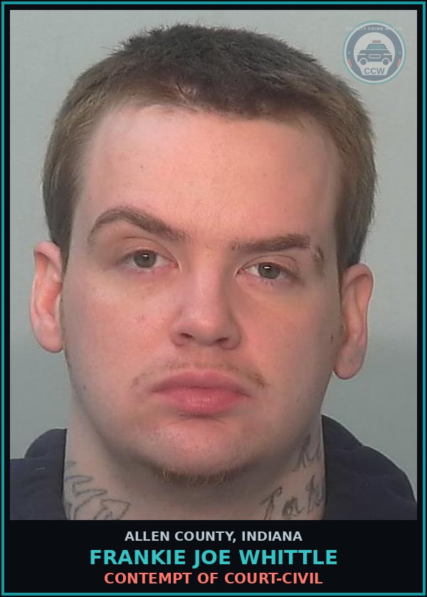 Booking mugshot of Frankie Joe Whittle in Allen County