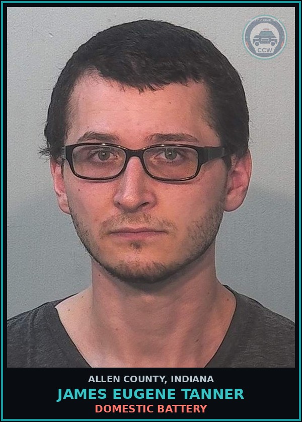 Booking mugshot of James Eugene Tanner in Allen County