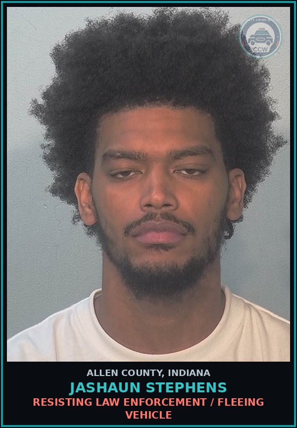 Booking mugshot of Jashaun Stephens in Allen County