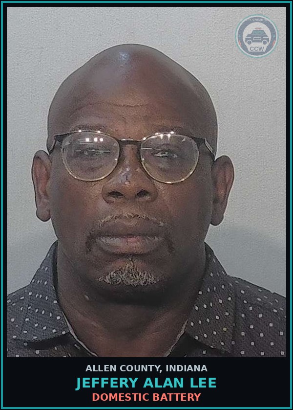 Booking mugshot of Jeffery Alan Lee in Allen County
