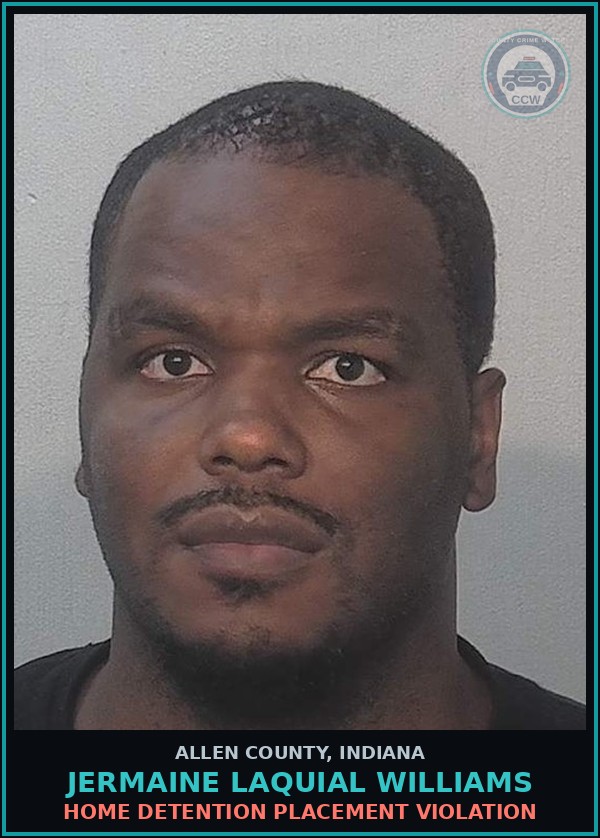 Booking mugshot of Jermaine Laquial Williams in Allen County
