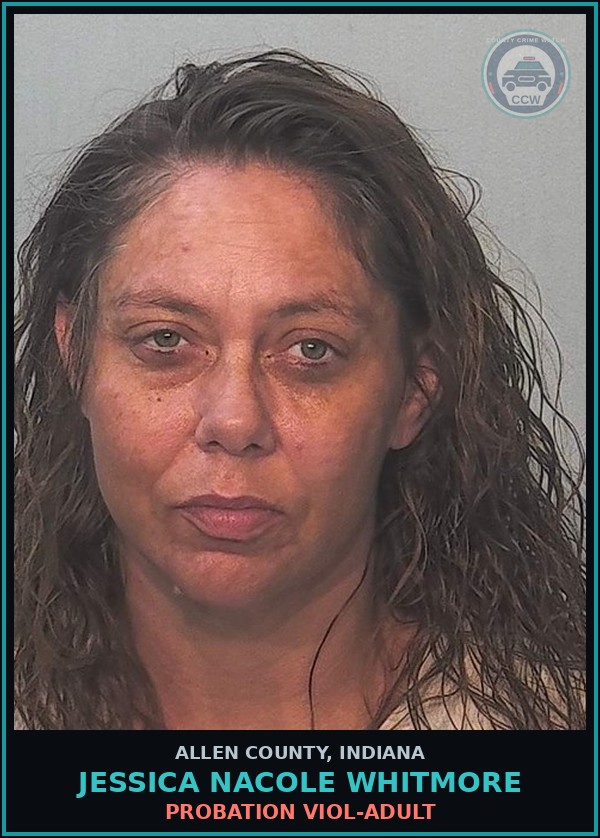 Booking mugshot of Jessica Nacole Whitmore in Allen County