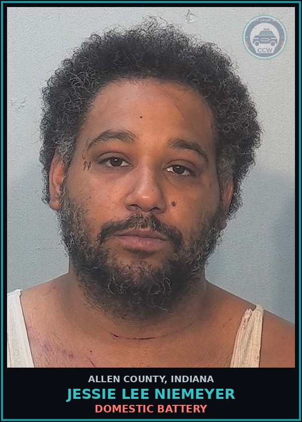 Booking mugshot of Jessie Lee Niemeyer in Allen County