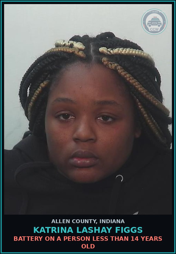 Booking mugshot of Katrina Lashay Figgs in Allen County