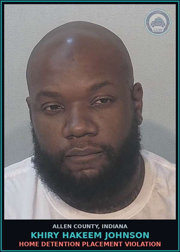 Booking mugshot of Khiry Hakeem Johnson in Allen County