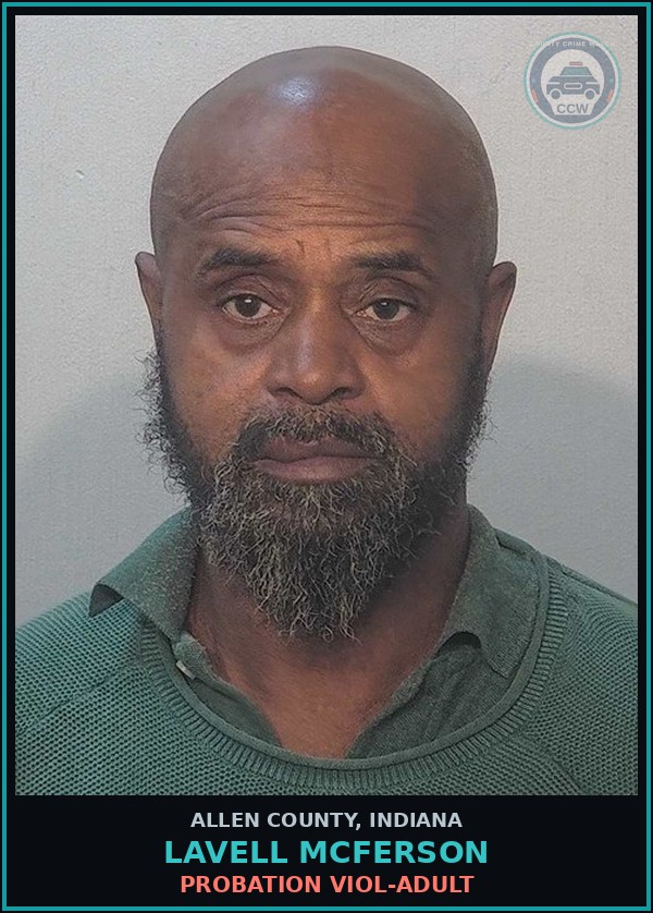 Booking mugshot of Lavell Mcferson in Allen County