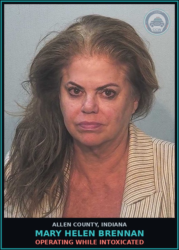 Booking mugshot of Mary Helen Brennan in Allen County