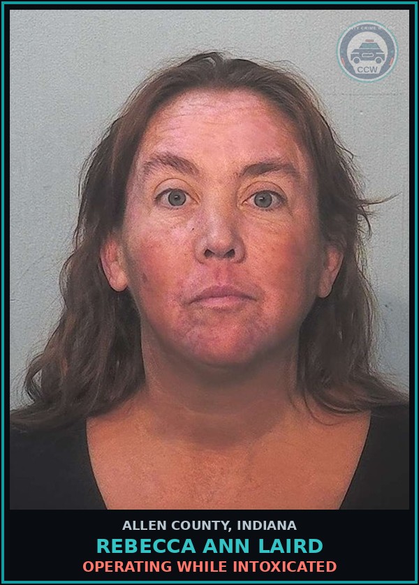 Booking mugshot of Rebecca Ann Laird in Allen County
