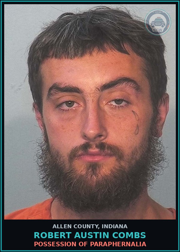 Booking mugshot of Robert Austin Combs in Allen County