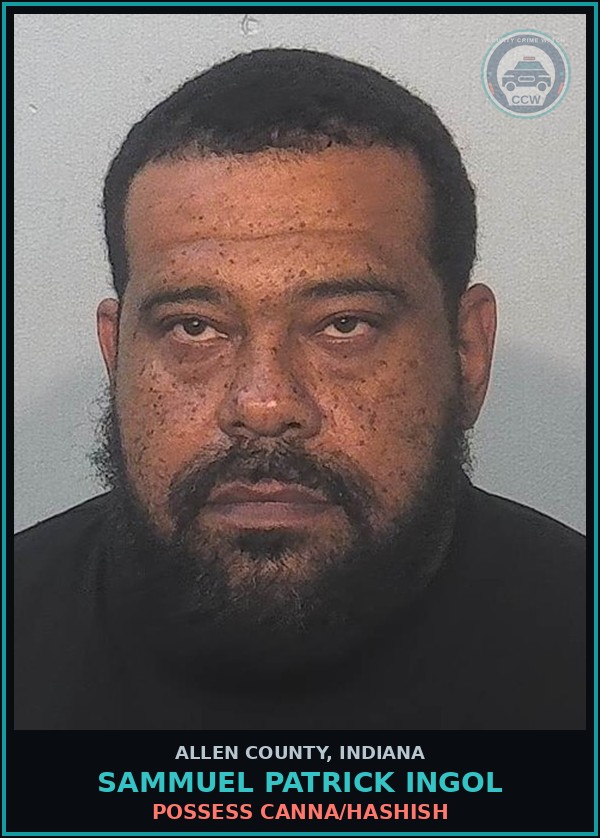 Booking mugshot of Sammuel Patrick Ingol in Allen County