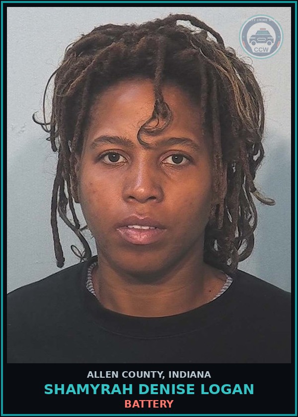 Booking mugshot of Shamyrah Denise Logan in Allen County