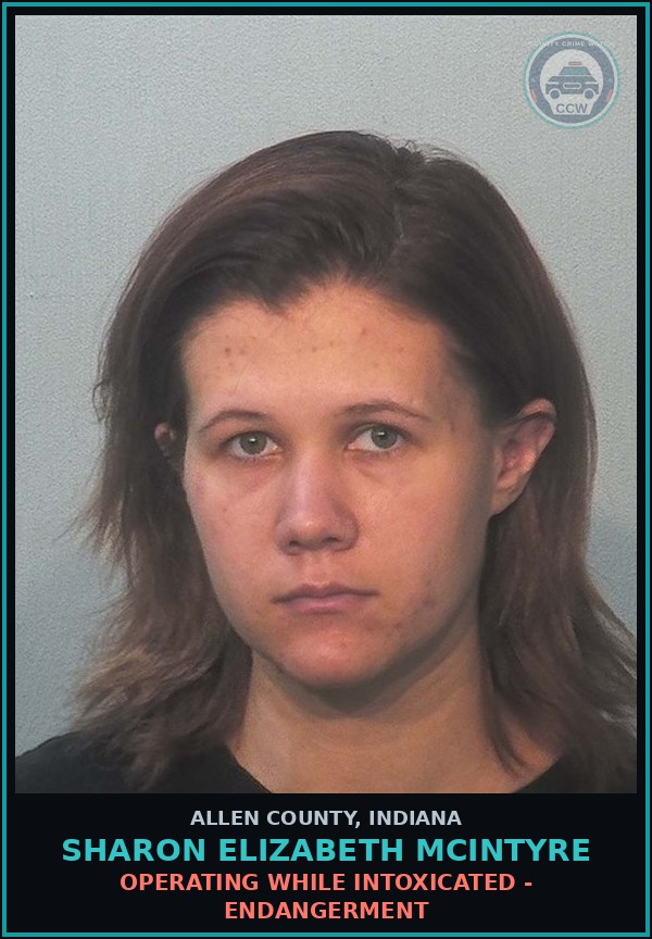 Booking mugshot of Sharon Elizabeth Mcintyre in Allen County