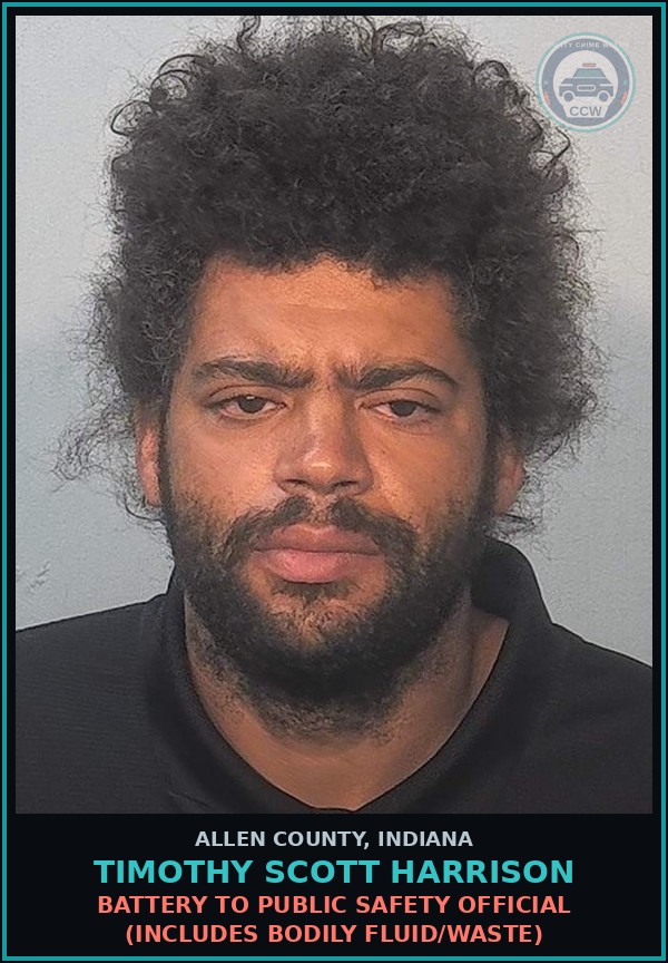 Booking mugshot of Timothy Scott Harrison in Allen County