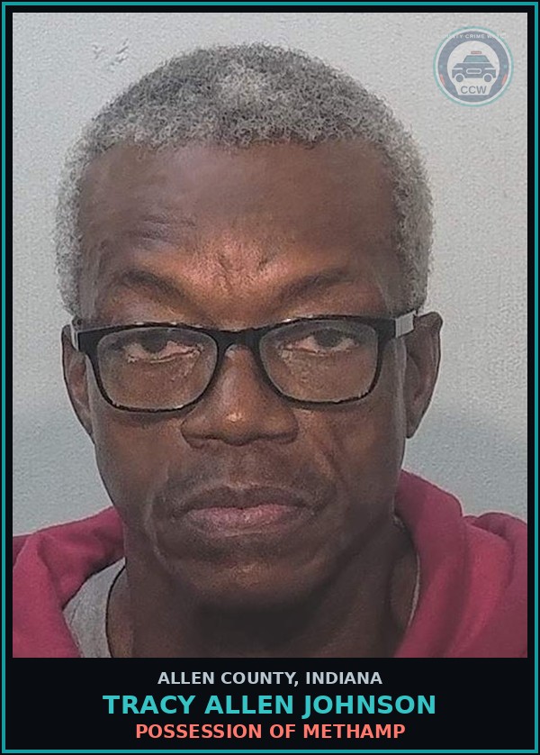 Booking mugshot of Tracy Allen Johnson in Allen County