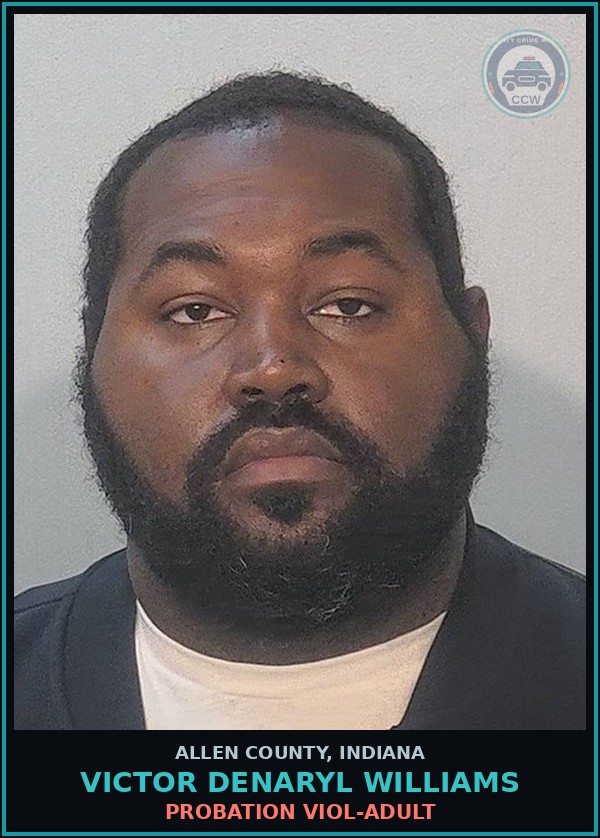 Booking mugshot of Victor Denaryl Williams in Allen County