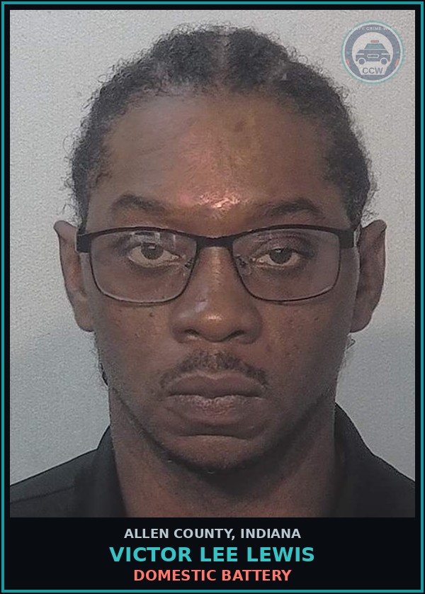 Booking mugshot of Victor Lee Lewis in Allen County