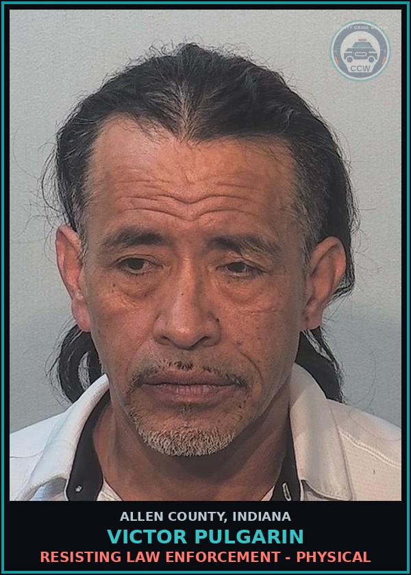 Booking mugshot of Victor Pulgarin in Allen County