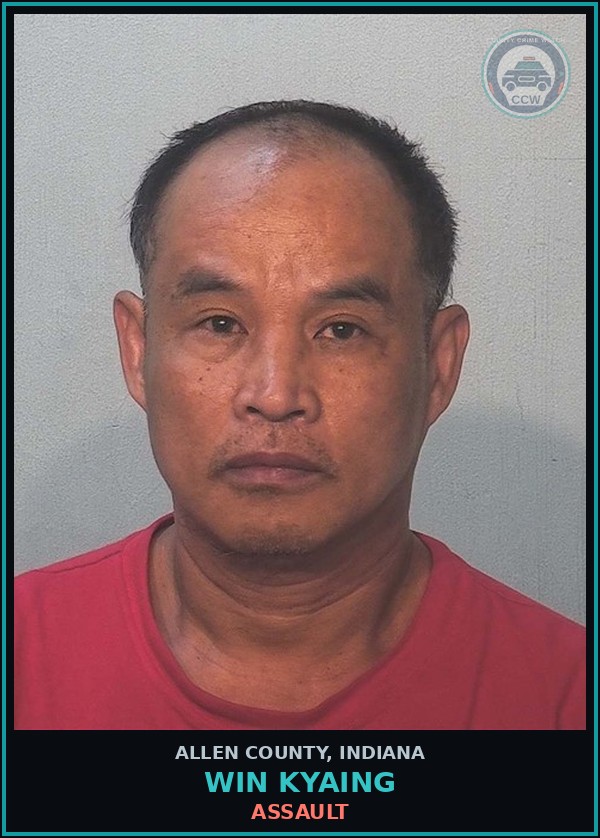 Booking mugshot of Win Kyaing in Allen County