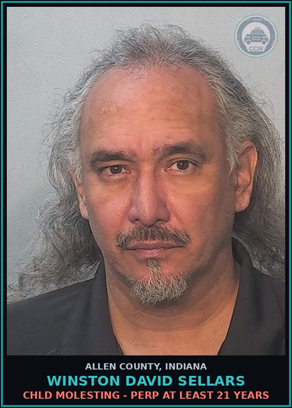 Booking mugshot of Winston David Sellars in Allen County