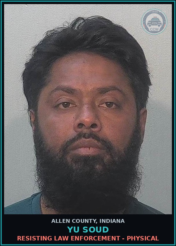 Booking mugshot of Yu Soud in Allen County