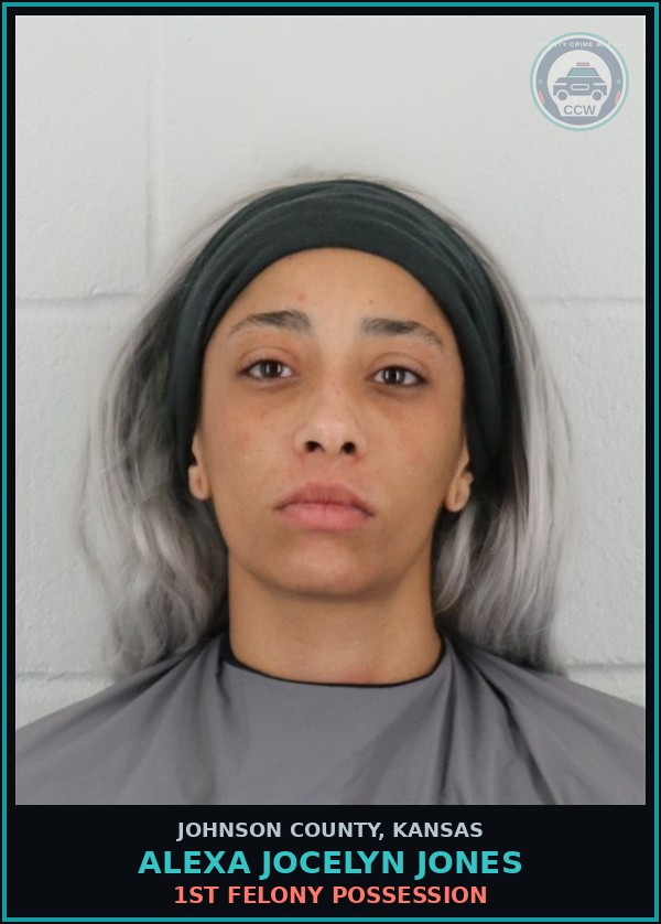 Booking mugshot of ALEXA JOCELYN JONES in Johnson County