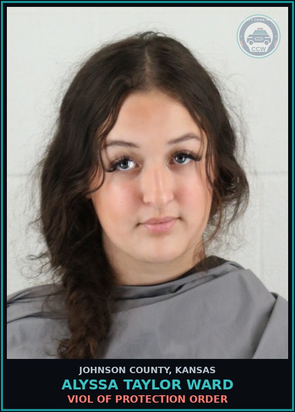 Booking mugshot of ALYSSA TAYLOR WARD in Johnson County