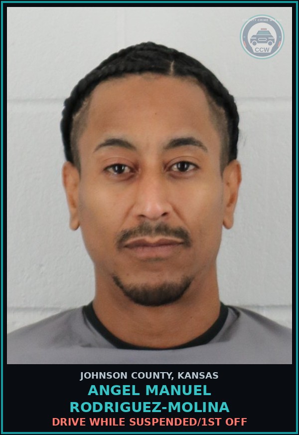 Booking mugshot of ANGEL MANUEL RODRIGUEZ-MOLINA in Johnson County