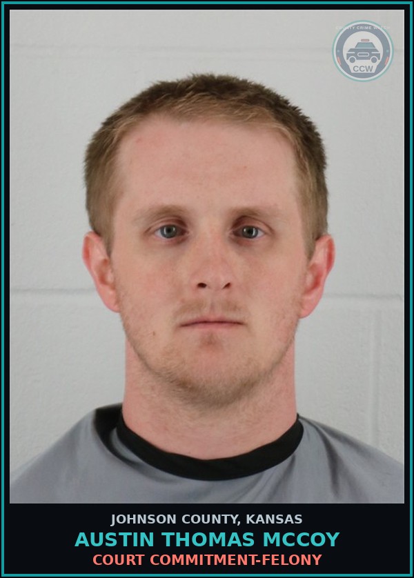 Booking mugshot of AUSTIN THOMAS MCCOY in Johnson County