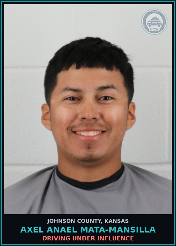 Booking mugshot of AXEL ANAEL MATA-MANSILLA in Johnson County