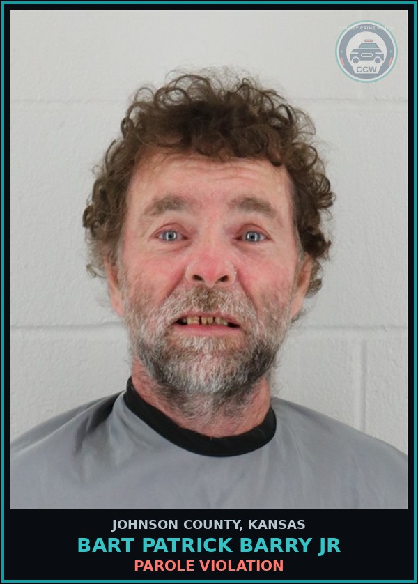 Booking mugshot of BART PATRICK BARRY JR in Johnson County