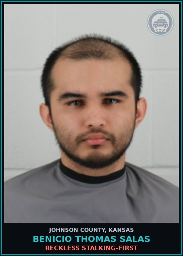 Booking mugshot of BENICIO THOMAS SALAS in Johnson County