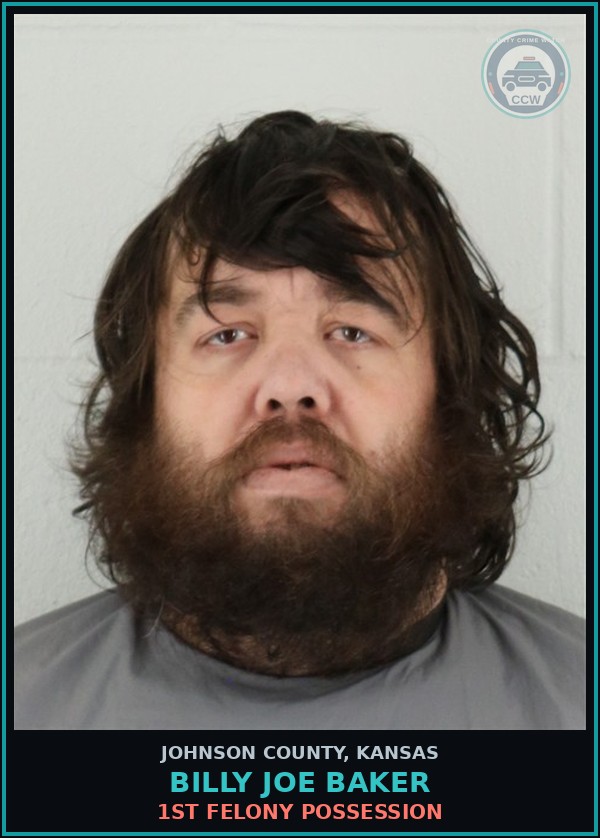 Booking mugshot of BILLY JOE BAKER in Johnson County