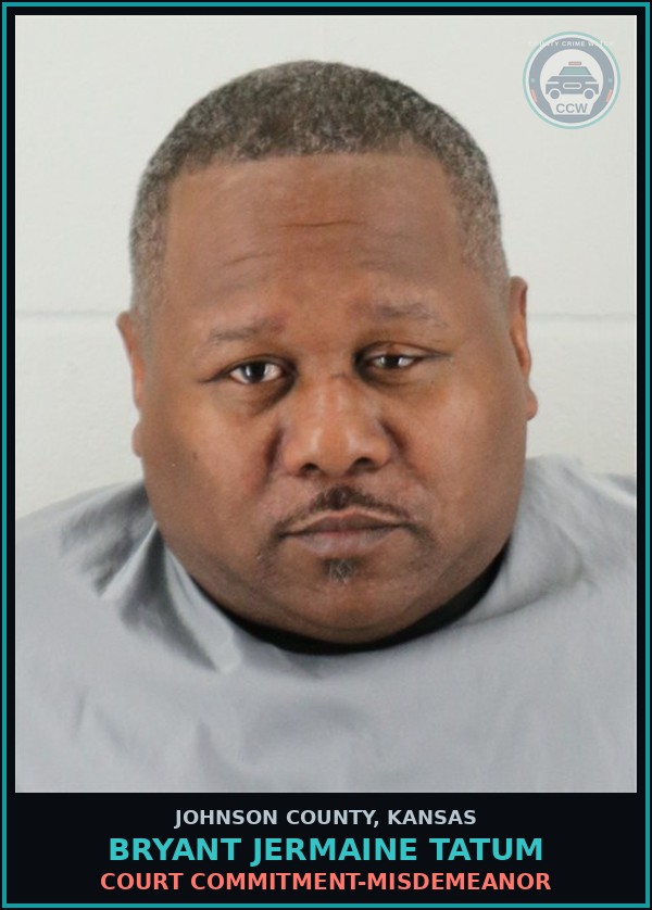 Booking mugshot of BRYANT JERMAINE TATUM in Johnson County