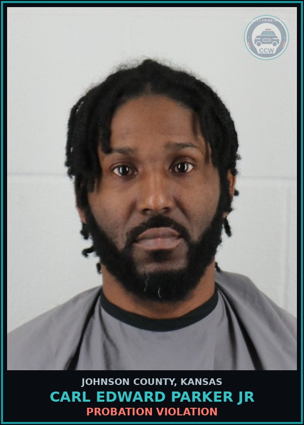 Booking mugshot of CARL EDWARD PARKER JR in Johnson County