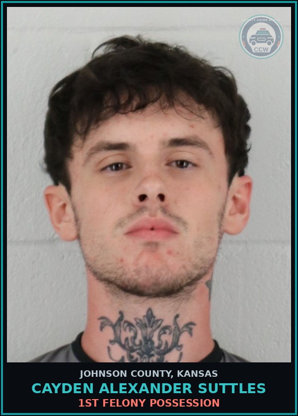Booking mugshot of CAYDEN ALEXANDER SUTTLES in Johnson County