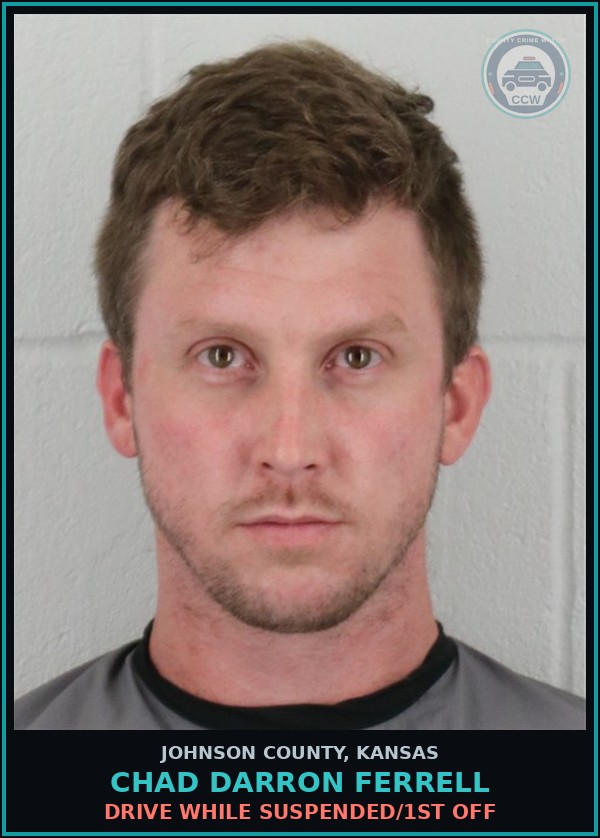 Booking mugshot of CHAD DARRON FERRELL in Johnson County