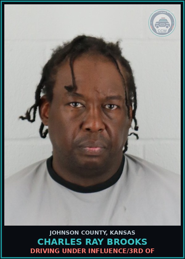 Booking mugshot of CHARLES RAY BROOKS in Johnson County