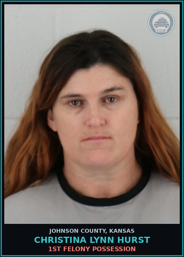 Booking mugshot of CHRISTINA LYNN HURST in Johnson County