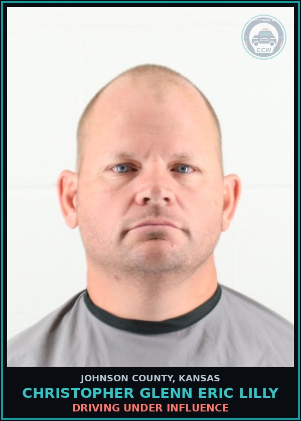 Booking mugshot of CHRISTOPHER GLENN ERIC LILLY in Johnson County